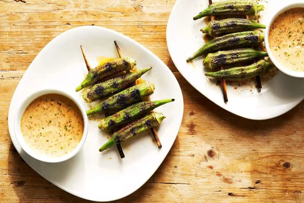 Grilled Okra with Cajun Seasoning