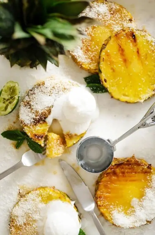 Grilled Pineapple with Honey and Lime