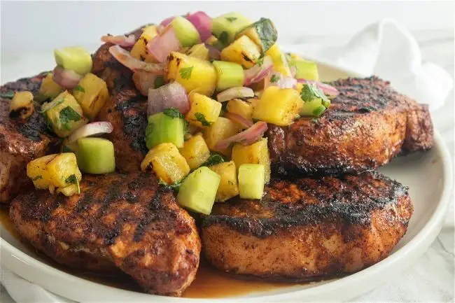 Grilled Pork Chops with Pineapple Salsa