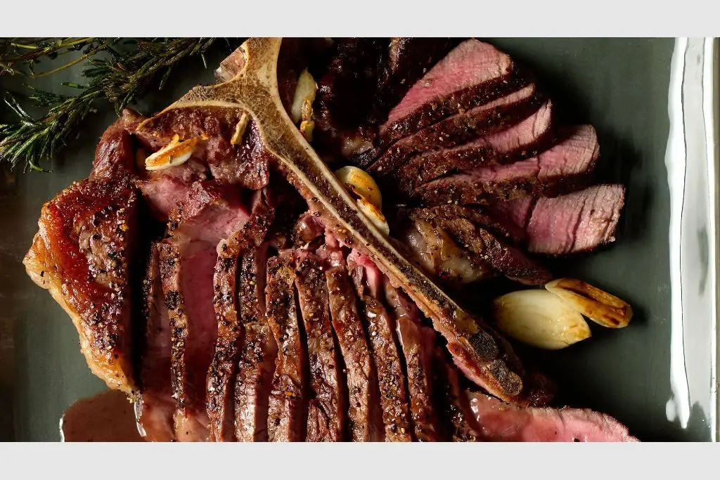 Grilled Porterhouse Steak with Red Wine Reduction