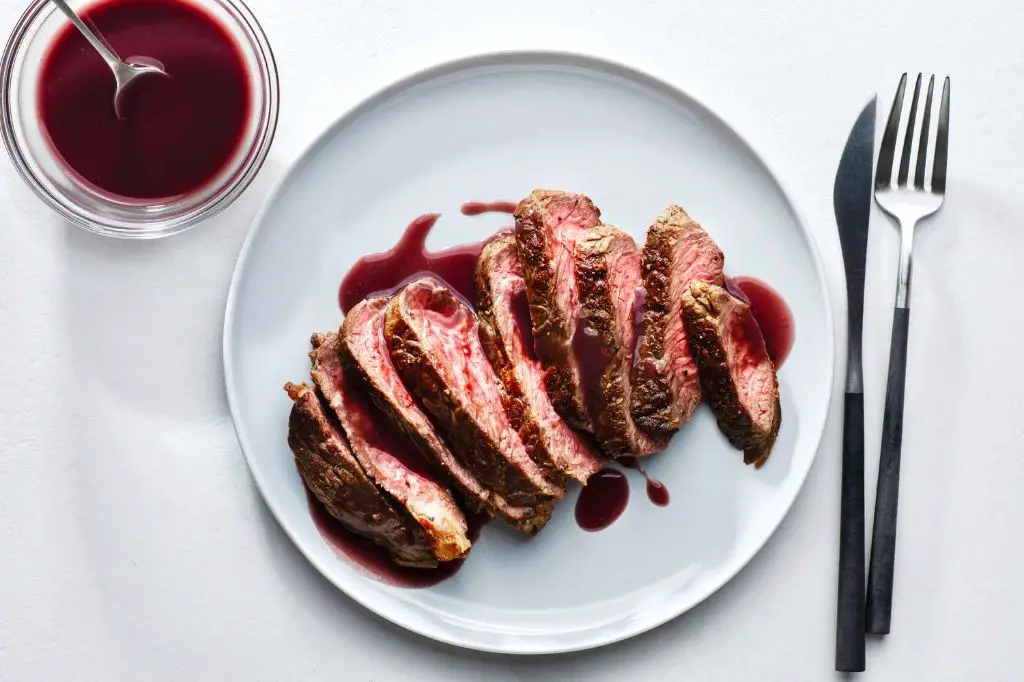 Grilled Ribeye Steak with Red Wine Bordelaise