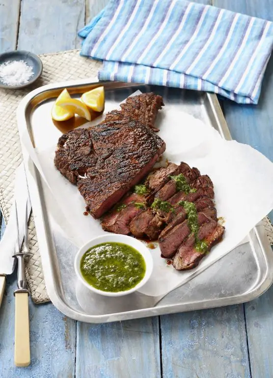 Grilled Rump Steak with Mustard Marinade