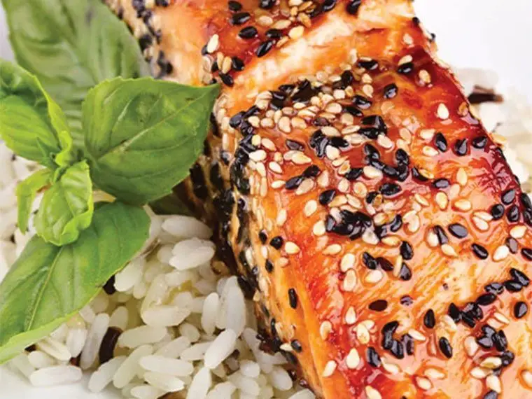 Grilled Salmon with Sesame Dressing Drizzle