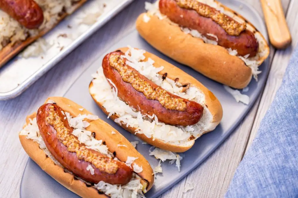 Grilled Sausage and Sauerkraut Sandwiches
