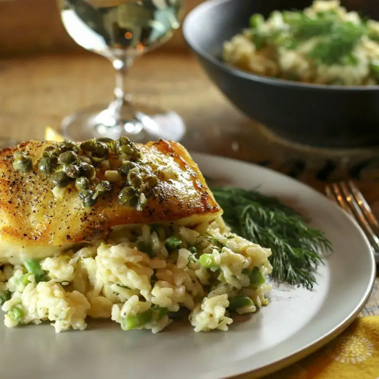 Grilled Sea Bass with Lemon Dill Sauce