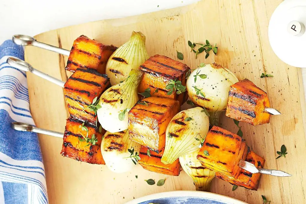 Grilled Seminole Pumpkin Skewers