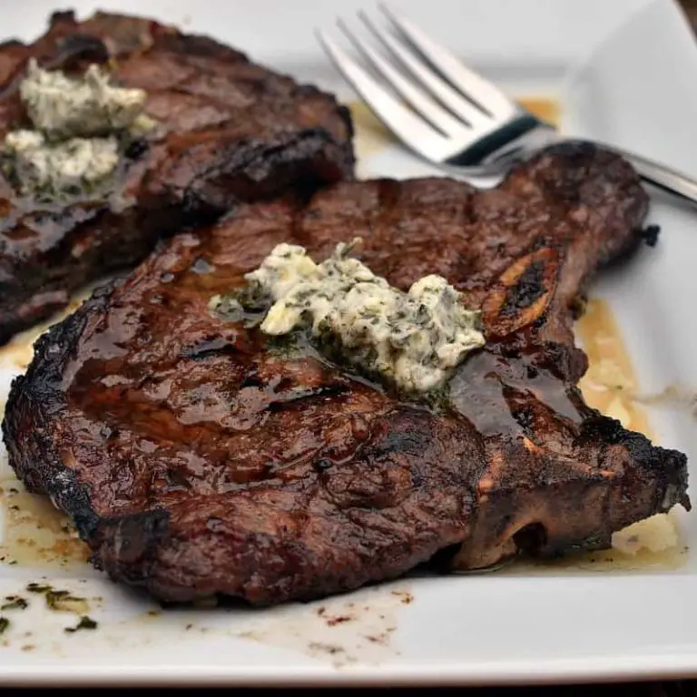 Grilled T-Bone Steak with Herb Marinade