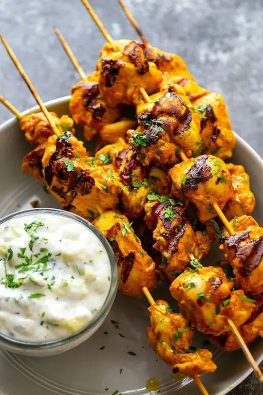 Grilled Tandoori Chicken Skewers
