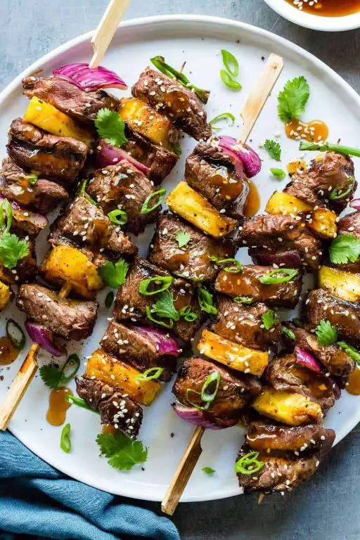 Grilled Teriyaki Beef Kabobs