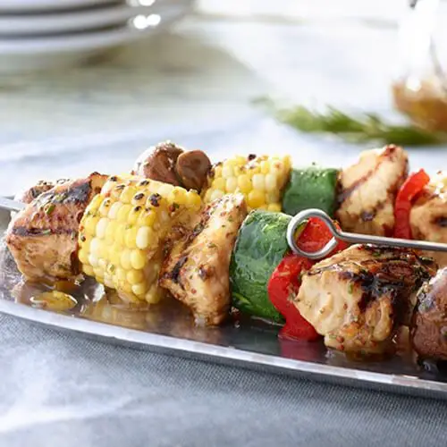 Grilled Turkey and Veggie Skewers