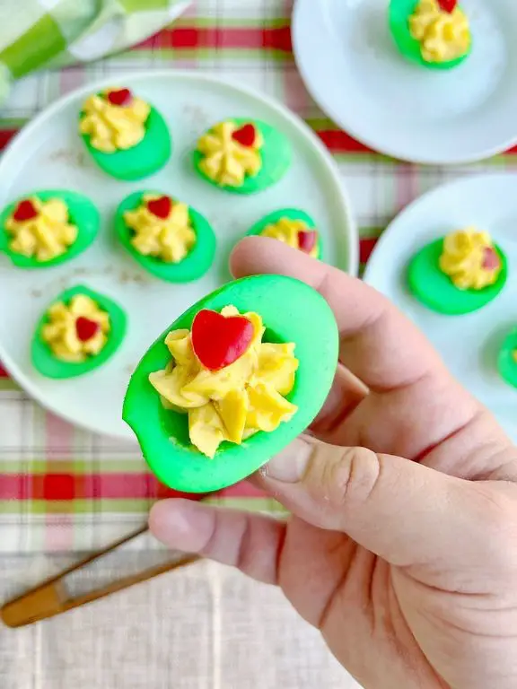 Grinch Deviled Eggs