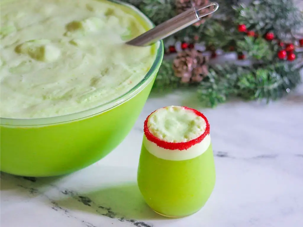 Grinch Punch with Lime Sherbet