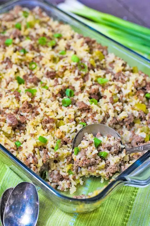 Ground Beef and Sausage Breakfast Casserole
