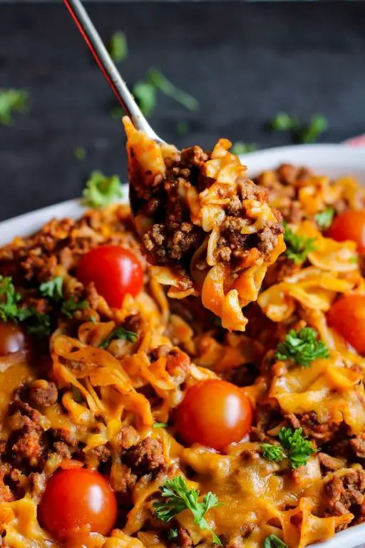 Ground Beef and Sausage Pasta Bake