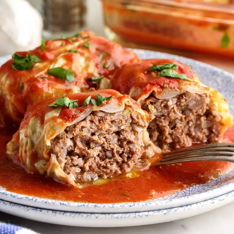 Ground Beef and Sausage Stuffed Cabbage Rolls
