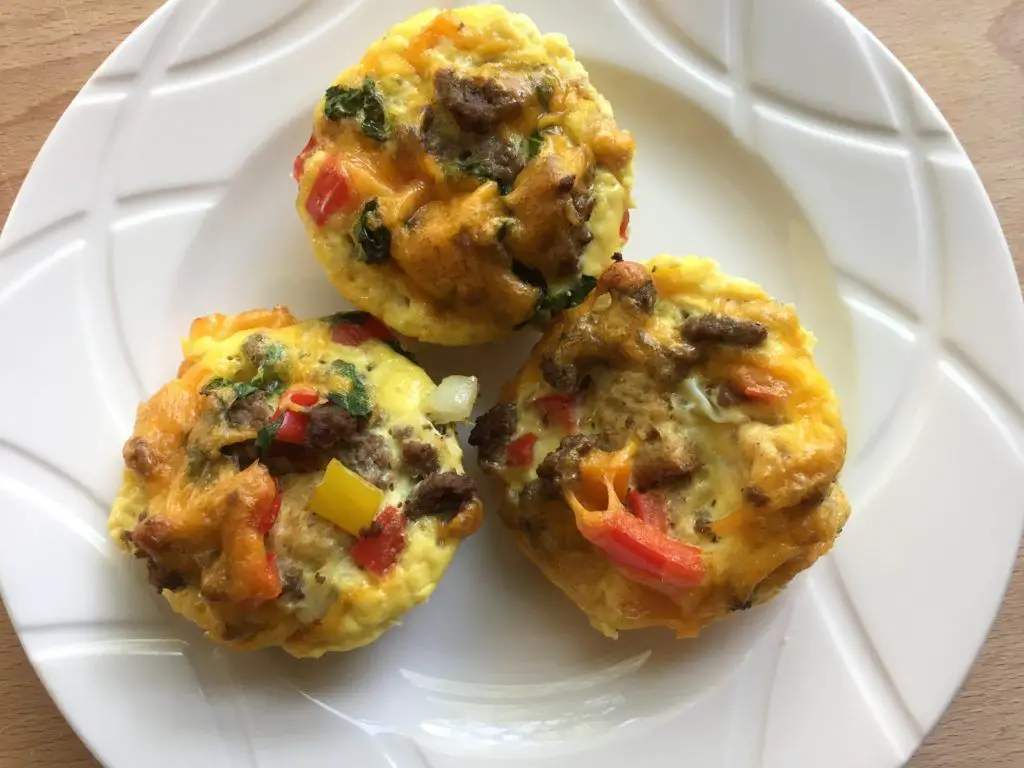 Ground Beef and Spinach Egg Muffins