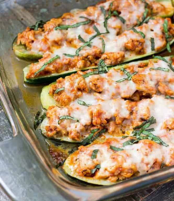 Ground Chicken and Zucchini Boats