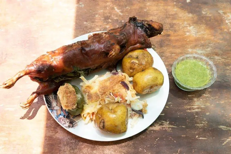 Guinea Pig Kebabs with Peanut Sauce