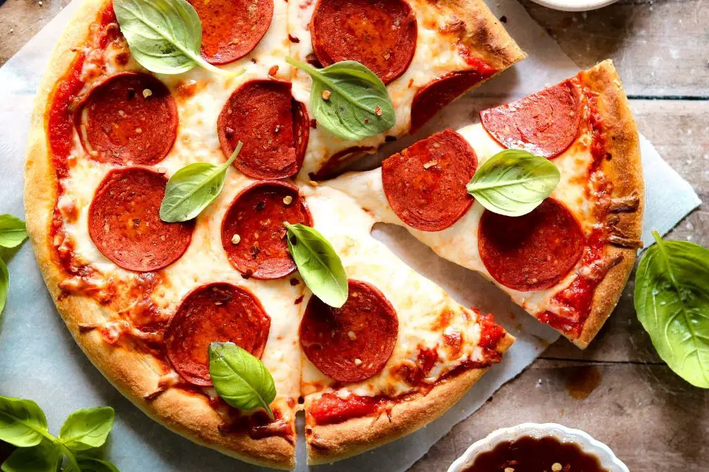 Guinea Pig Pizza with Mozzarella and Basil
