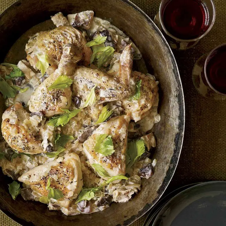 Haitian Chicken Fricassee with Mushrooms