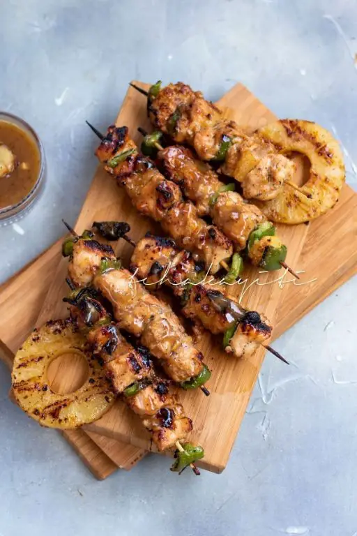 Haitian Chicken Kebabs with Pineapple