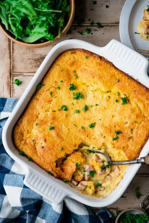 Ham Bone and Cornbread Casserole