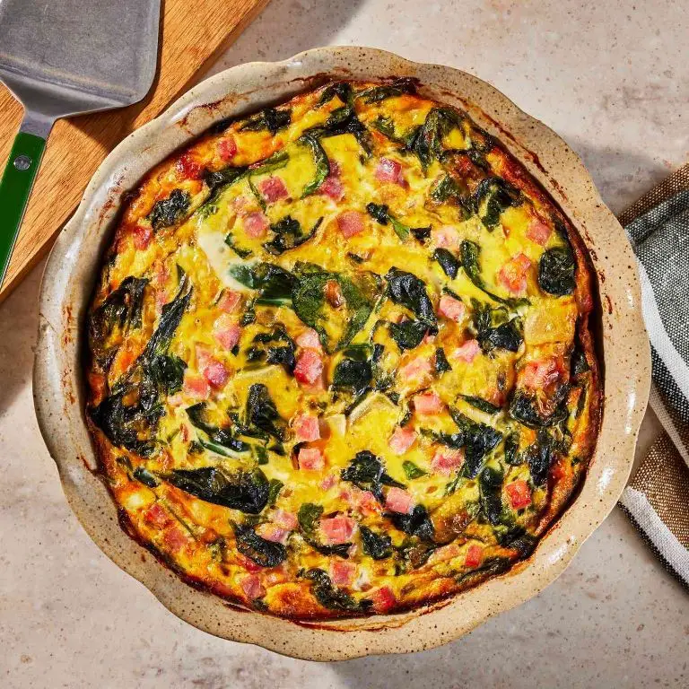 Ham Bone and Spinach Quiche