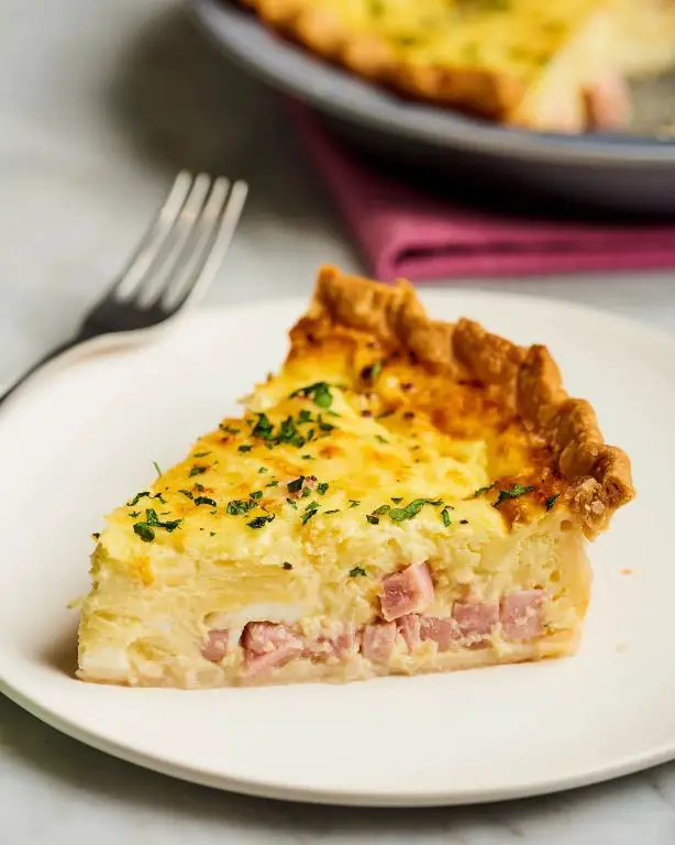 Ham and Cheese Quiche with Leftover Ham