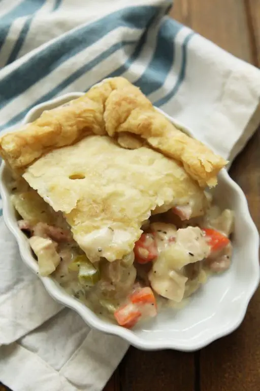 Ham and Chicken Pot Pie with Flaky Crust