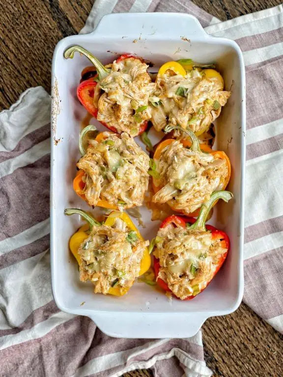 Ham and Chicken Stuffed Bell Peppers