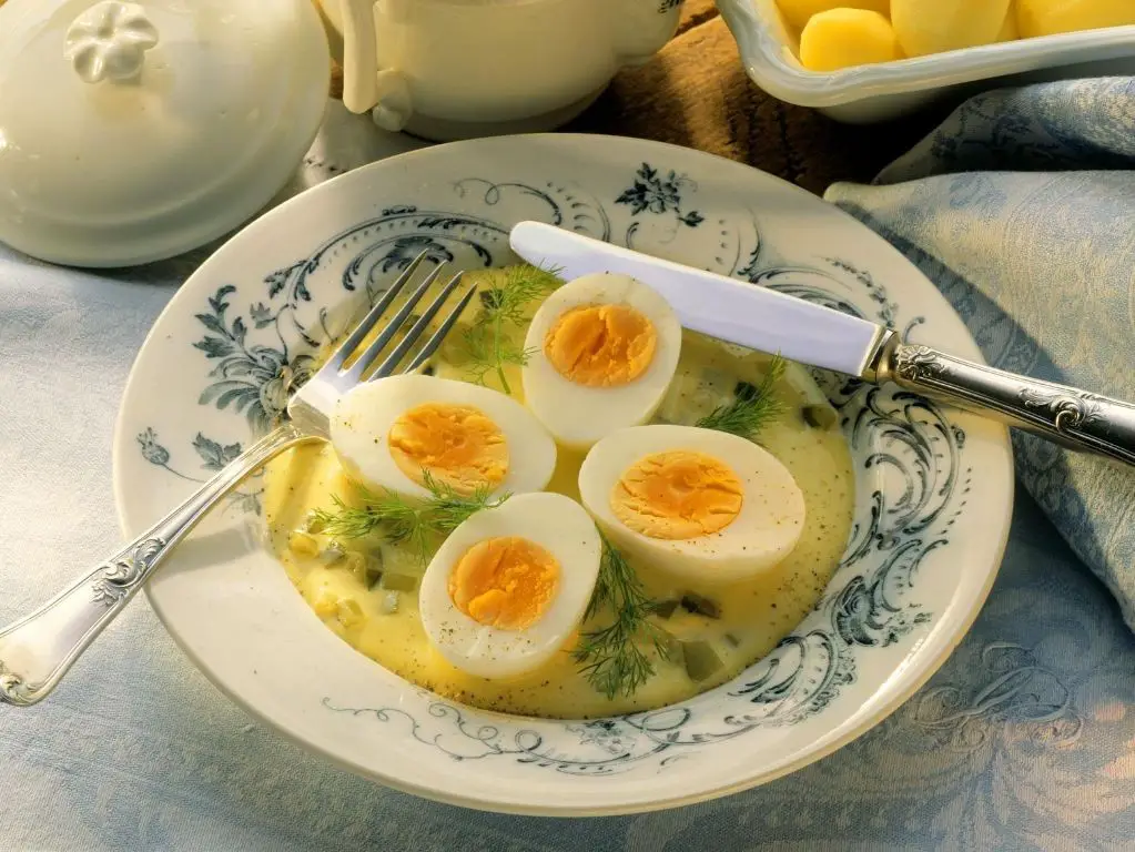 Hard-Boiled Eggs with Mustard Dip