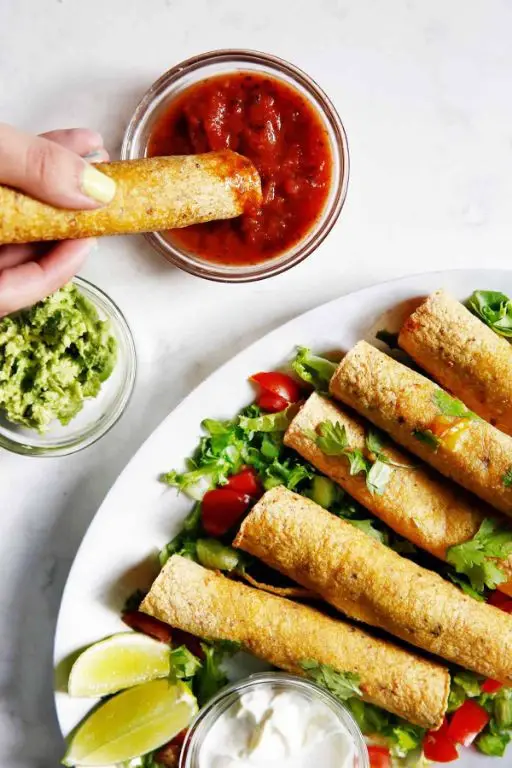 Healthy Air Fryer Chicken Taquitos