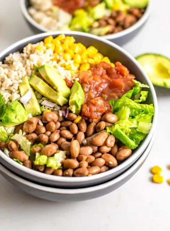 Healthy Bean and Brown Rice Bowl