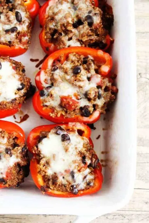 Healthy Pork and Quinoa Stuffed Peppers