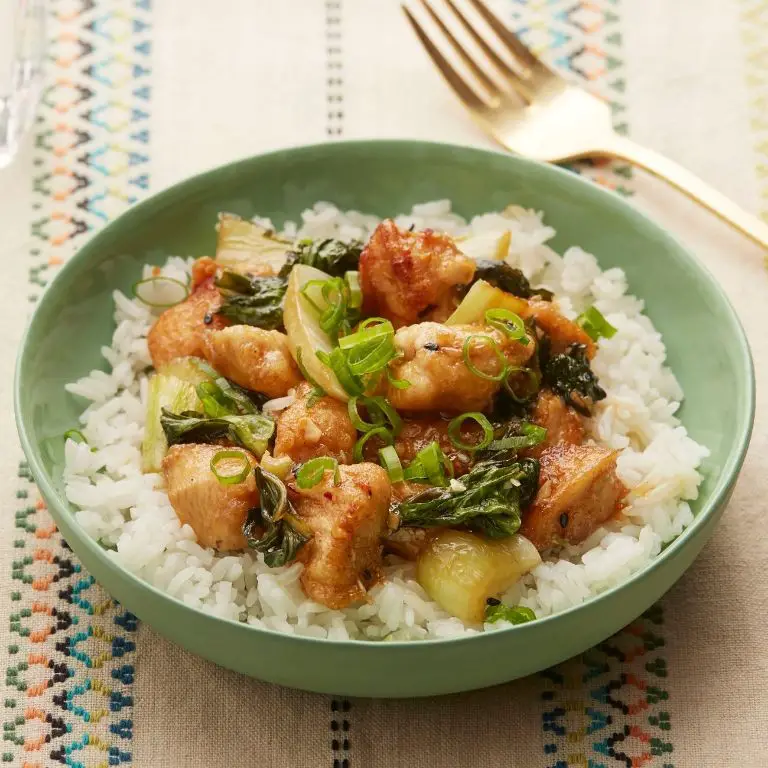 Healthy Sesame Chicken with Bok Choy