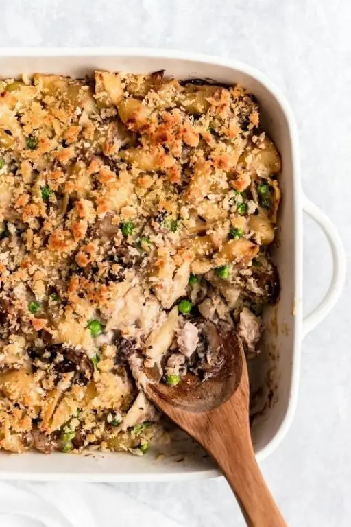 Healthy Tuna Casserole with Whole Wheat Pasta