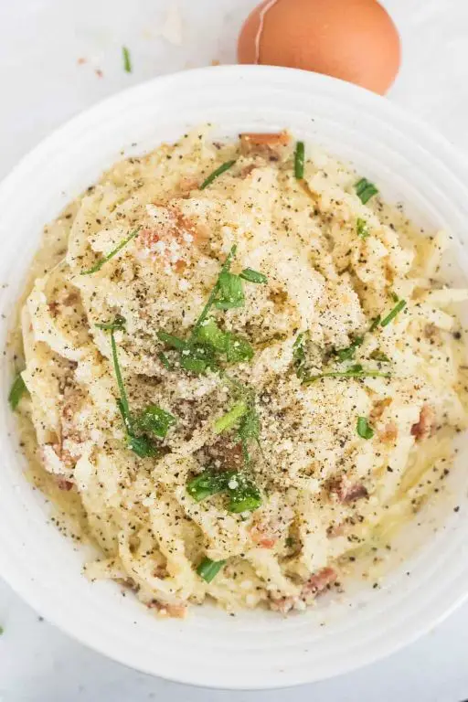 Hearts of Palm Carbonara with Pancetta