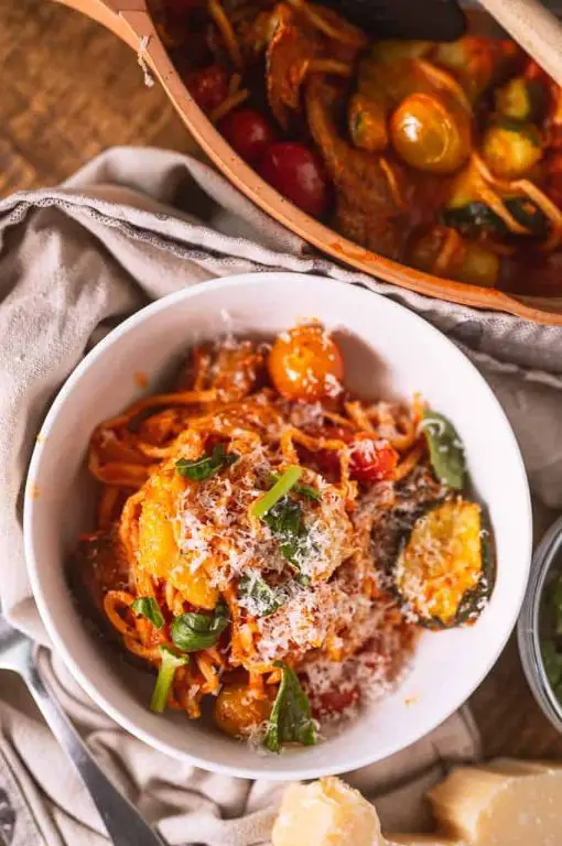 Hearts of Palm Pasta in Vodka Sauce