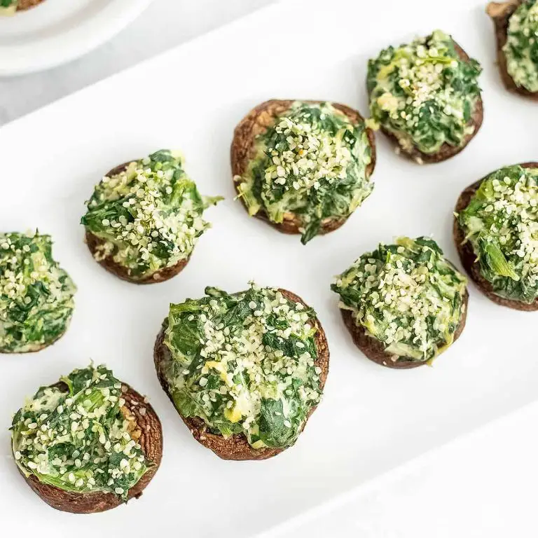 Hearts of Palm and Spinach Stuffed Mushrooms