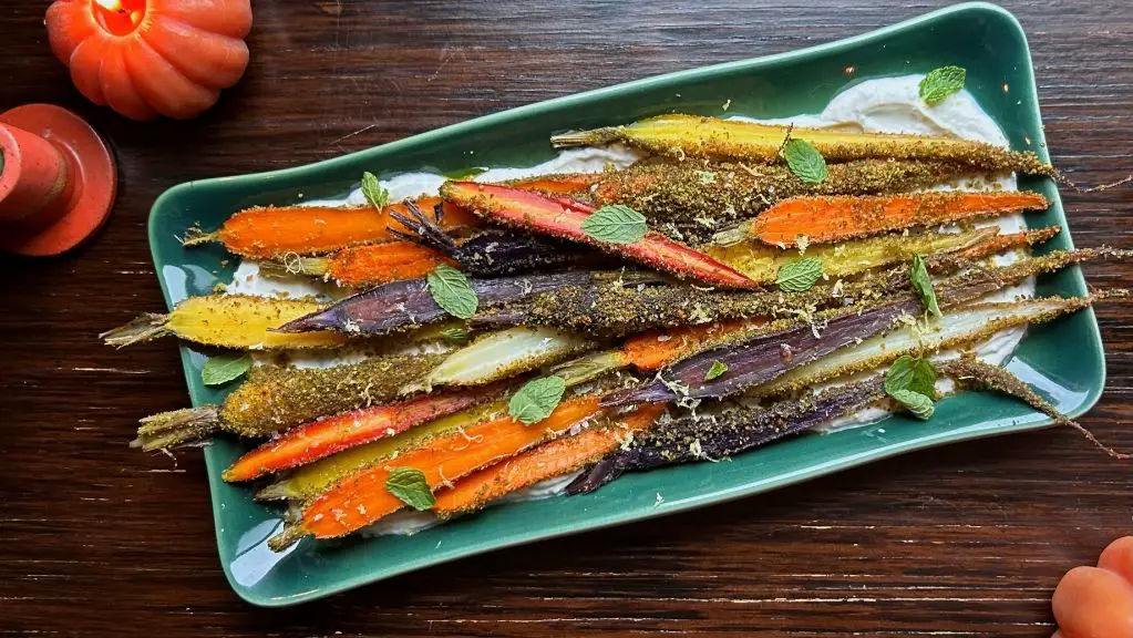 Herb Crusted Roasted Carrots