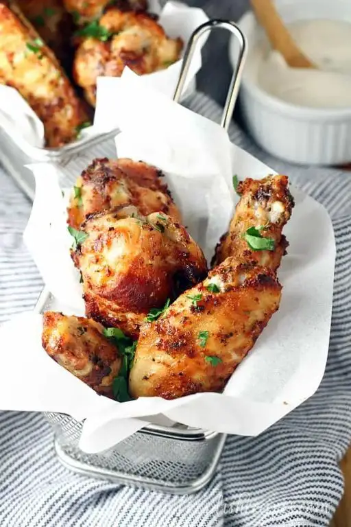 Herb and Butter Air Fryer Chicken Wings