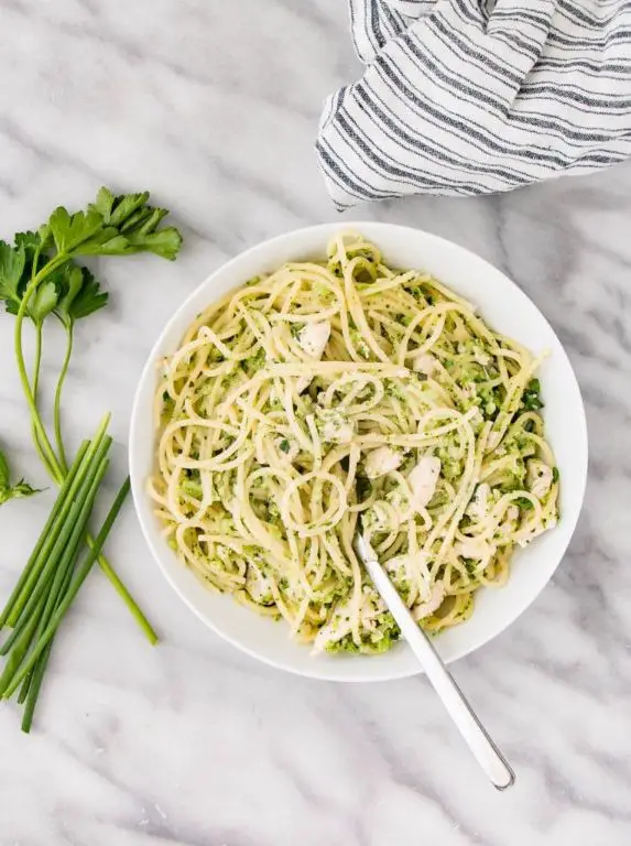 Herb and Garlic Chicken Linguine