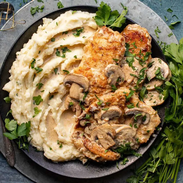 Herb-Crusted Chicken with Champagne Cream Sauce