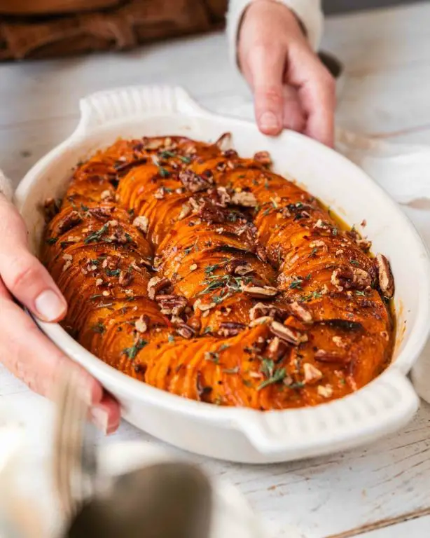 Herb-Crusted Sliced Sweet Potato Casserole