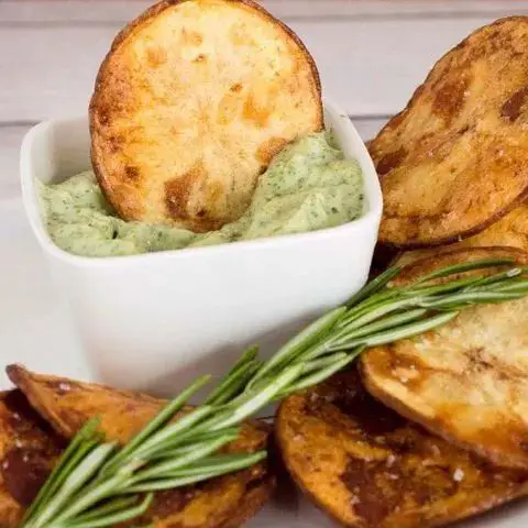Herb-Infused Rye Chips with Rosemary