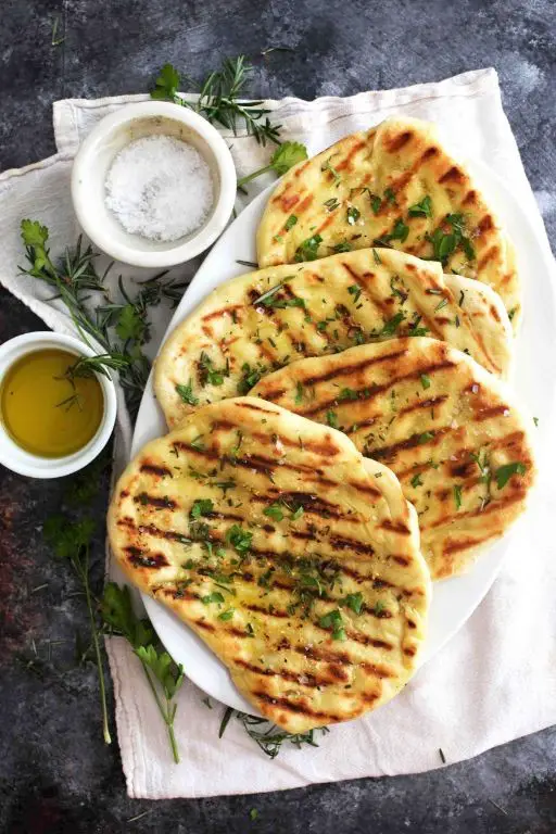 Herb-Marinated Grilled Flat Bread