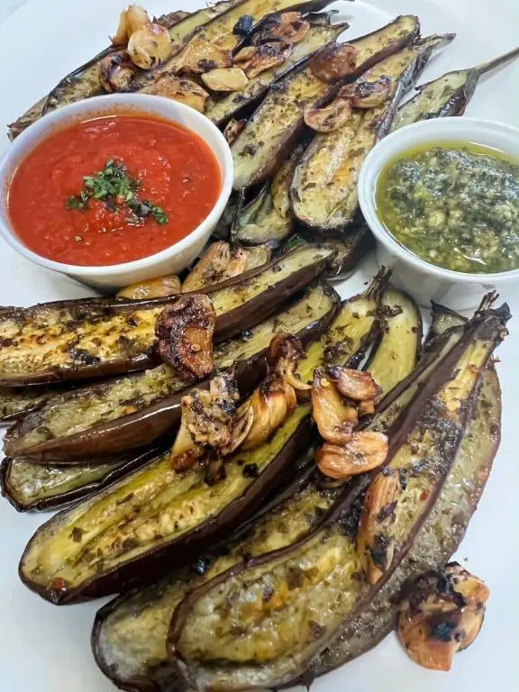 Herb-Marinated Grilled Mini Eggplant