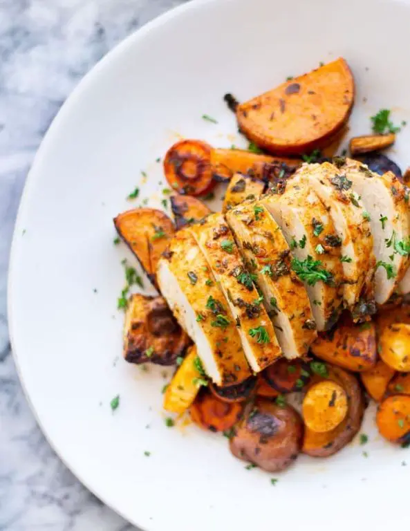 Herb-Roasted Chicken with Fall Vegetables