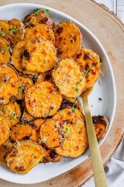 Herb-Roasted Sweet Potato Slices in Air Fryer