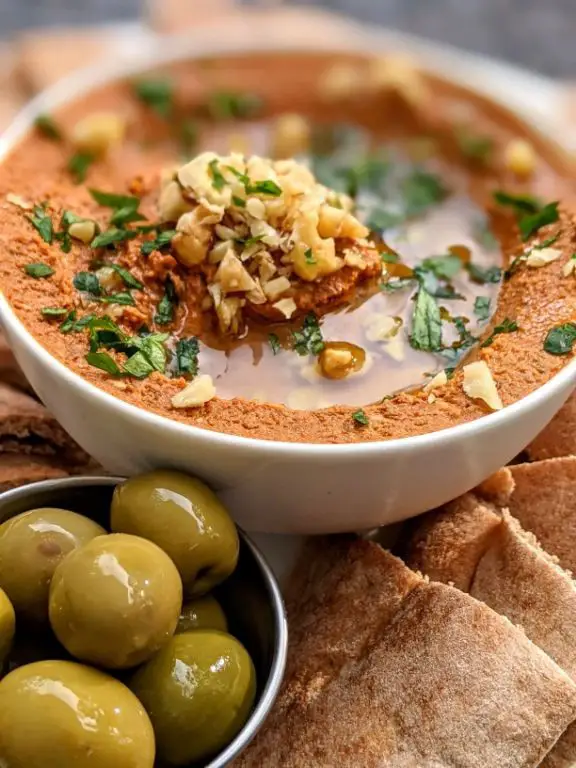 Herbed Muhammara with Fresh Parsley and Cilantro